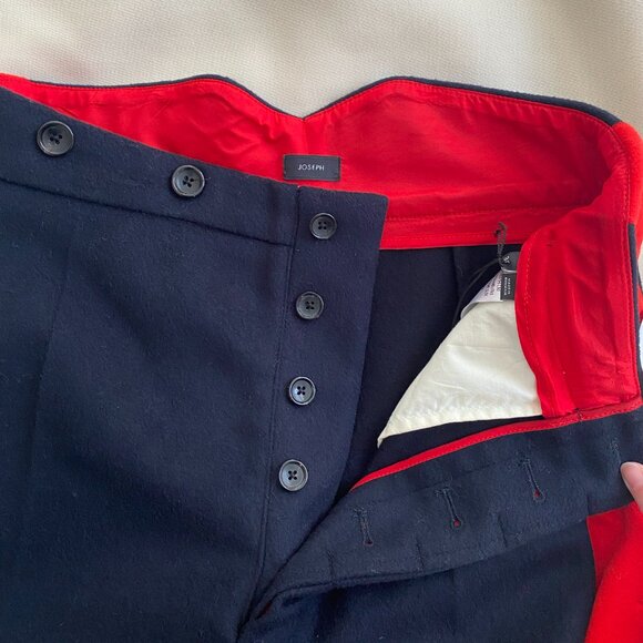 Joseph "Annum" Wool Pants with Red Stripe, size 38 (fits like slim size 4) - Picture 7 of 14